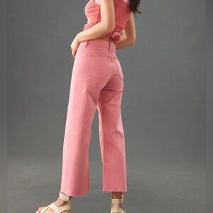 Pistola NWT penny high rise wide leg crop denim in flamingo 32